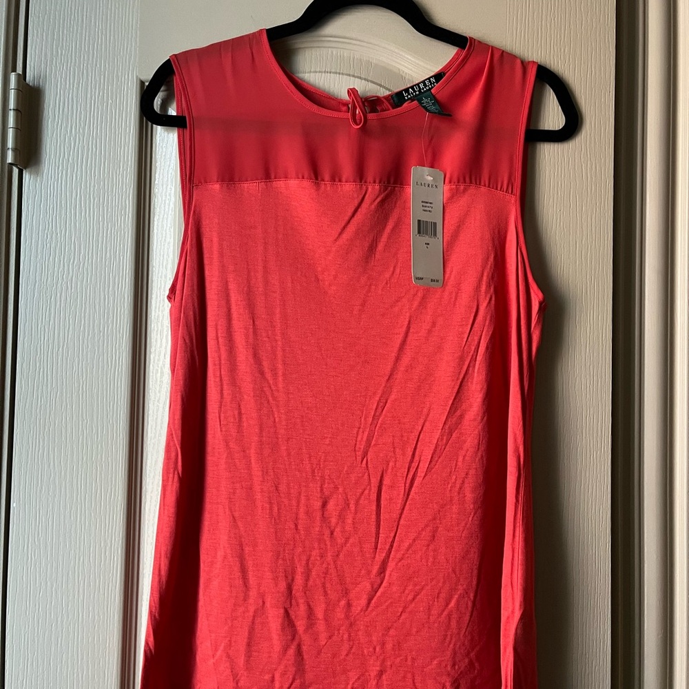Ralph Lauren Coral Pink Sleeveless Tank Top